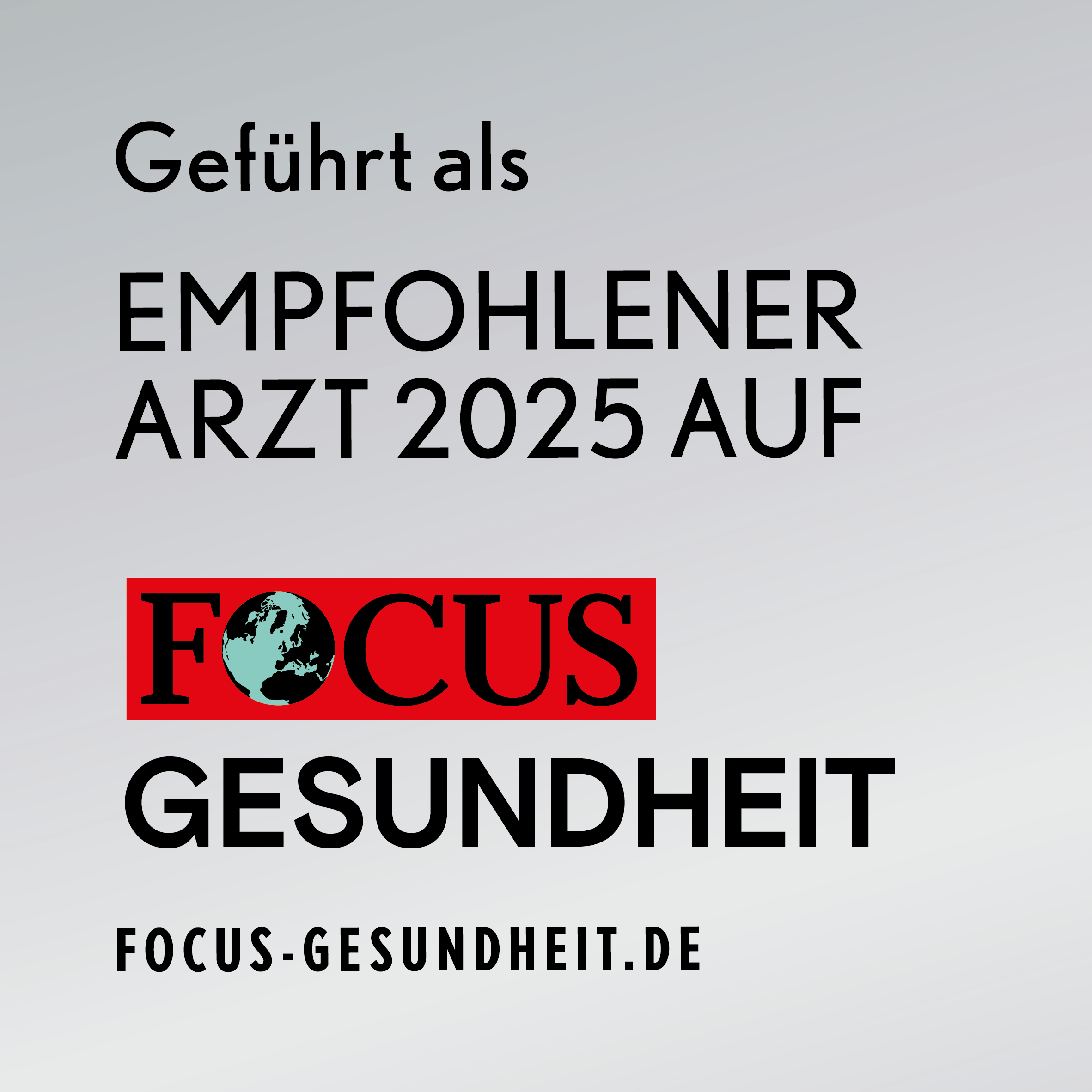 Focus Empfehlung Arzt 2025
